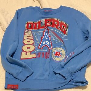 Blue Football Graphic Sweater